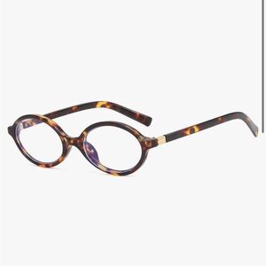 Oval Small Frame Retro Plain Eyeglasses